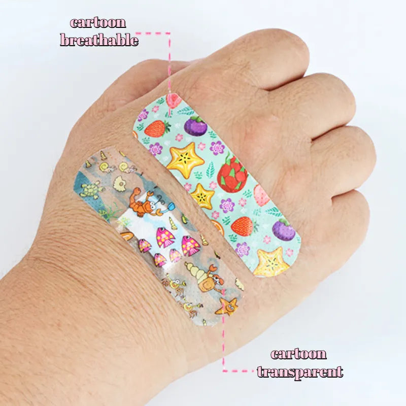 100pcs Cartoon Animal Pattern Waterproof Hemostasis Kids Band Aid Stickers Adhesive Bandage Wound Strips Plasters for Children
