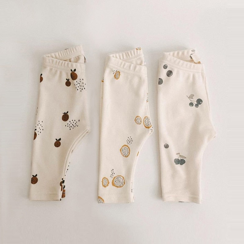 0-3T Newborn Kid Baby Boys Girls Clothes Print Cotton Pant Cute Sweet Bottoms Baby Trousers Homewear Leggings Outfit