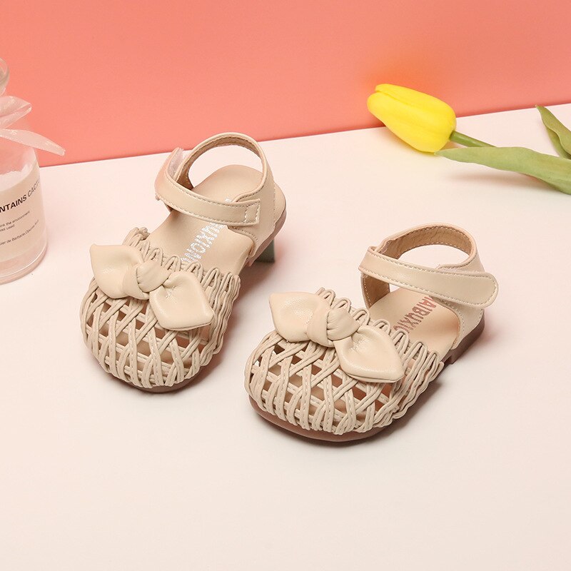 Newborn Baby Weave Shoes Toddler Girls Boys Summer Hollow Out Sandals Leather Shoes For Toddlers Non-slip Casual Children Shoes
